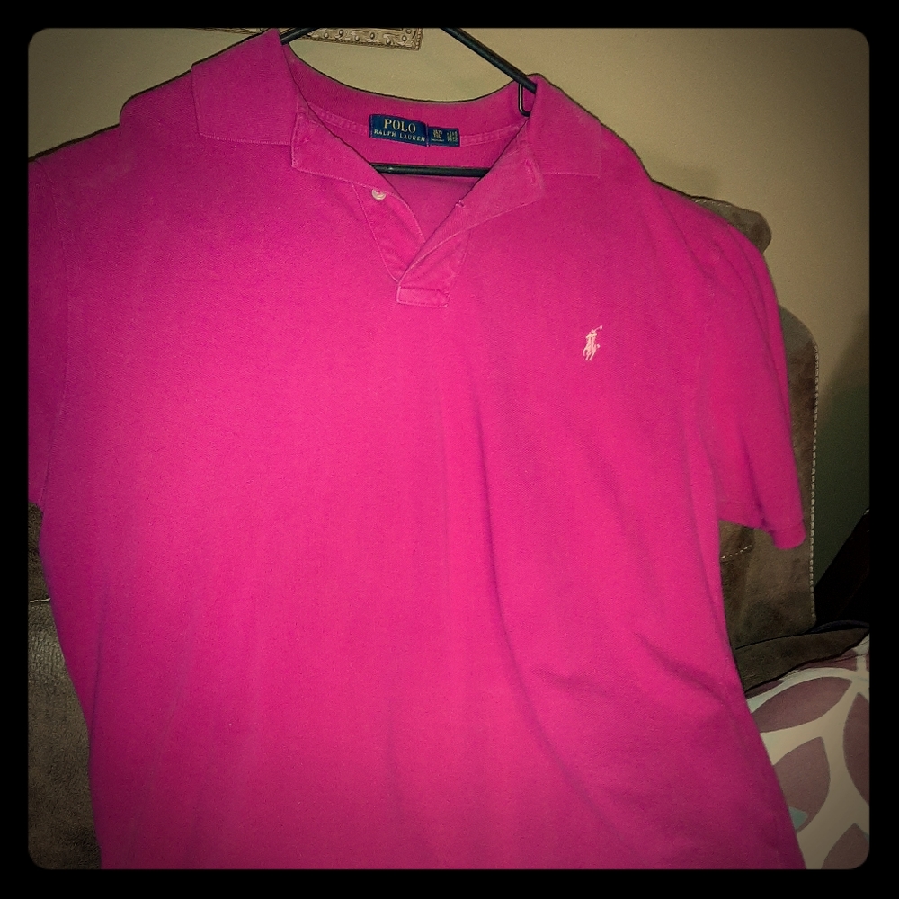 Dark pink Polo Ralph Lauren  collar shirt